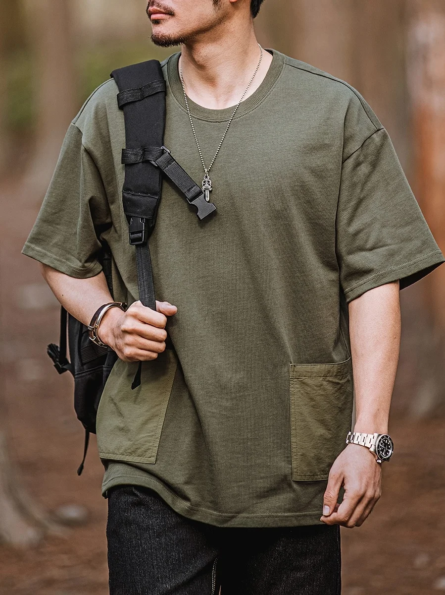 Sleeves Men's T-shirt Short 2 Pockets Military Style Tees Vintage Camping Outdoor Hiking Menswear
Sleeves Men's T-shirt Short 2 Pockets Military Style Tees Vintage Camping Outdoor Hiking Menswear