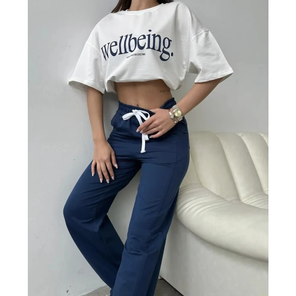 2025 Latest Health Letter Printed T-shirt Women's Summer Cotton Loose Plus Size Short Sleeve T-shirt Women's Fashion Top
2025 Latest Health Letter Printed T-shirt Women's Summer Cotton Loose Plus Size Short Sleeve T-shirt Women's Fashion Top