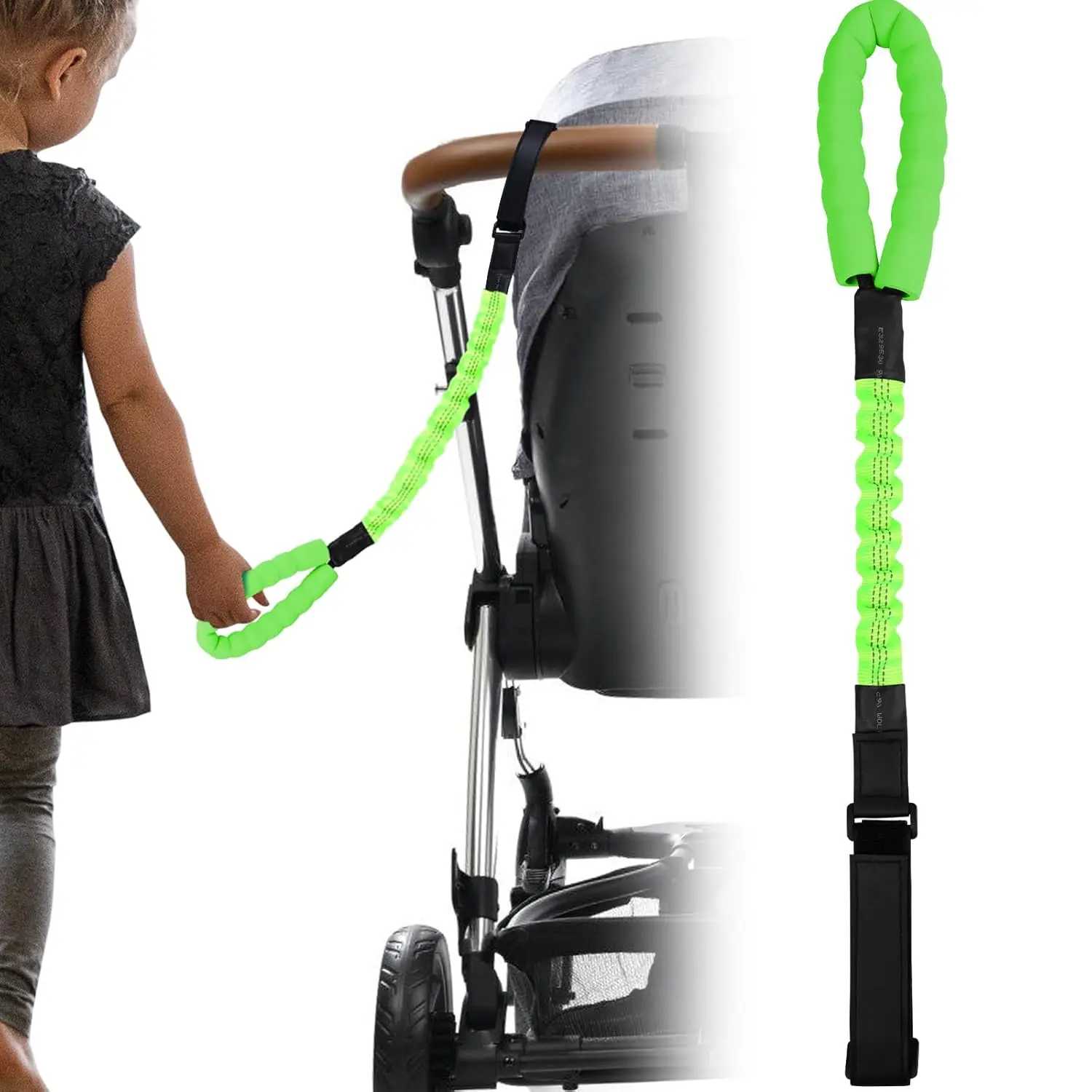 Toddler Stroller Handle 20" Elastic Strap for Safety, Keep Kids Close - Green
Toddler Stroller Handle 20" Elastic Strap for Safety, Keep Kids Close - Green