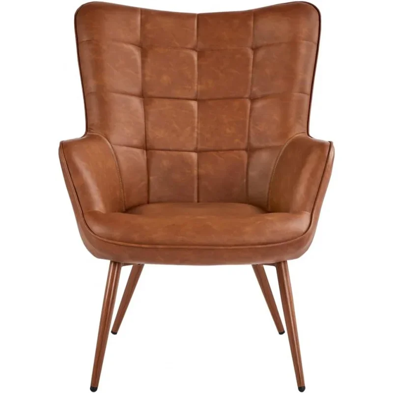 PU Leather Armchair, Modern Accent Chair Strong Structure, Vintage MidCentury High Back Sofa Chairs with Oversized Padded and So
PU Leather Armchair, Modern Accent Chair Strong Structure, Vintage MidCentury High Back Sofa Chairs with Oversized Padded and So