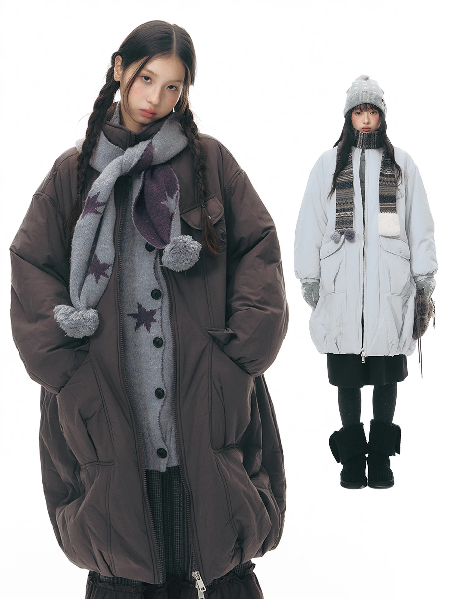 TAKEANAP Winter Long Cotton Jaet Women's Warm Stand Collar Design ket Detail Straight Cut Sweet Sle Coat
TAKEANAP Winter Long Cotton Jaet Women's Warm Stand Collar Design ket Detail Straight Cut Sweet Sle Coat