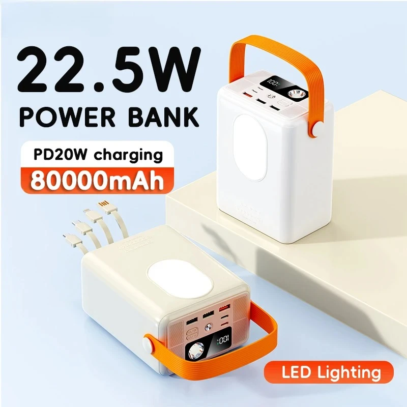 80000mAh Portable Power Bank USB C Fast Charger 50000mAh 30000mAh High-Capacity External Battery For iPhone 17 16 Xiaomi Samsung
80000mAh Portable Power Bank USB C Fast Charger 50000mAh 30000mAh High-Capacity External Battery For iPhone 17 16 Xiaomi Samsung