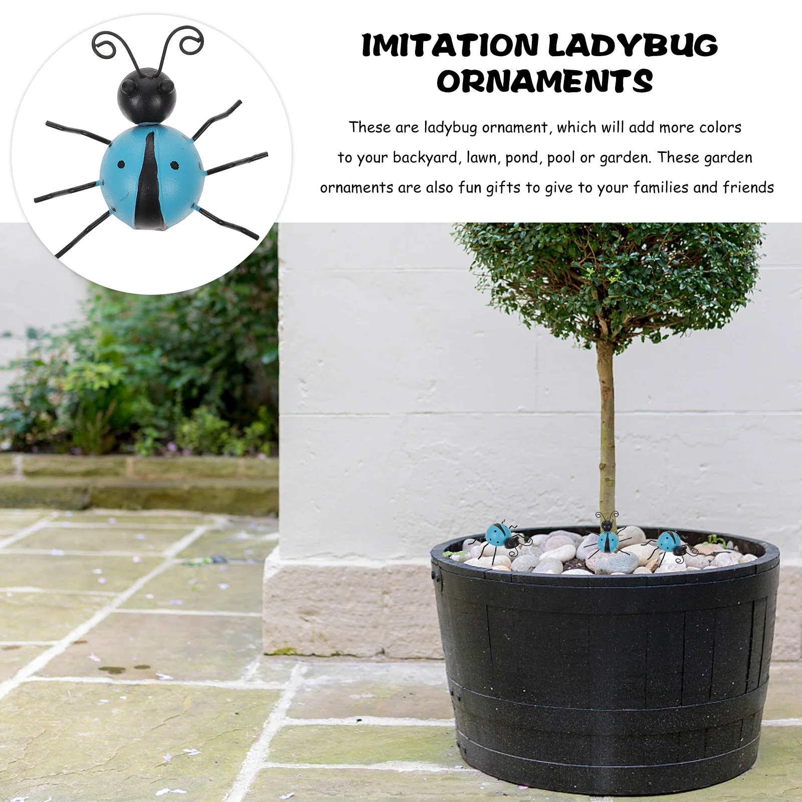 3pc Simulation Ladybug Statues Adorable Iron Waterproof Garden Lawn Decor Home Ornament Gift Yard Sculpture
3pc Simulation Ladybug Statues Adorable Iron Waterproof Garden Lawn Decor Home Ornament Gift Yard Sculpture