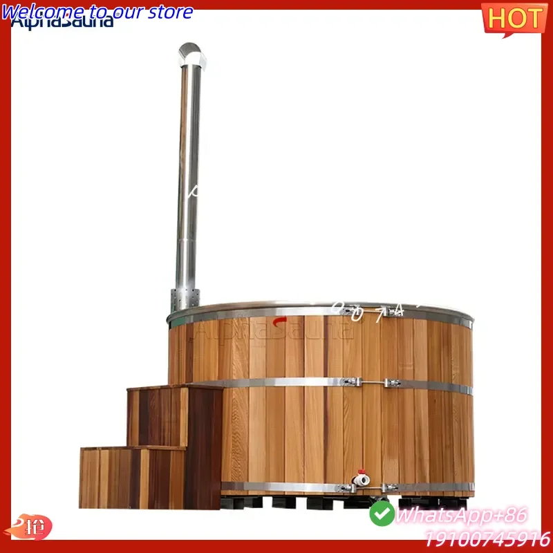 2026Hot Wood Burning Portable Freestanding Outdoor Hot Tub for 4 People with Whirlpool Soaking Villa Use
2026Hot Wood Burning Portable Freestanding Outdoor Hot Tub for 4 People with Whirlpool Soaking Villa Use