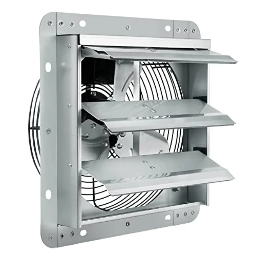 Shutter Exhaust Fan, High-speed 8 CFM, Alumum Wall Mount Attic Fan with AC-motor, Ventilation and Coolg for Greenhouses, Garage
Shutter Exhaust Fan, High-speed 8 CFM, Alumum Wall Mount Attic Fan with AC-motor, Ventilation and Coolg for Greenhouses, Garage