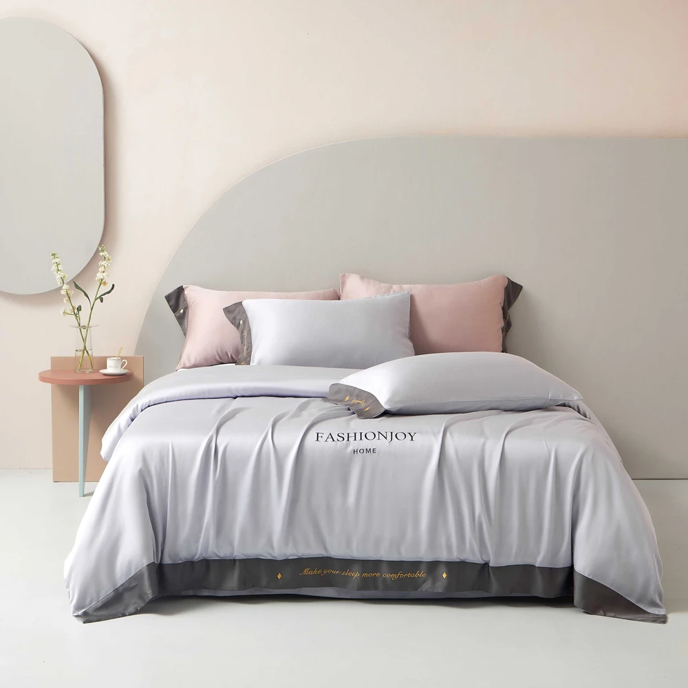 2023 Four-piece bedding simple cotton double household bed sheet quilt cover embroidered twill comfortable bedding gray color
2023 Four-piece bedding simple cotton double household bed sheet quilt cover embroidered twill comfortable bedding gray color