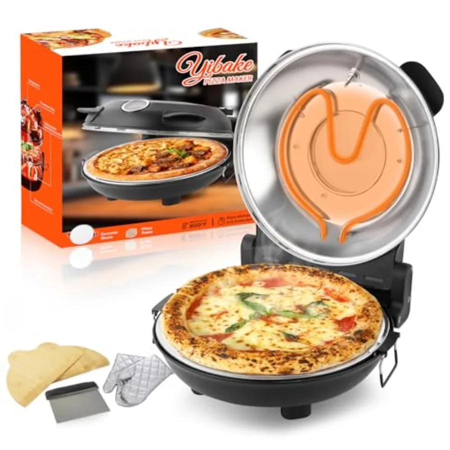 Countertop pizza oven for home use ceramic stone black heats up to 800F portable indoor electric pizza maker
Countertop pizza oven for home use ceramic stone black heats up to 800F portable indoor electric pizza maker