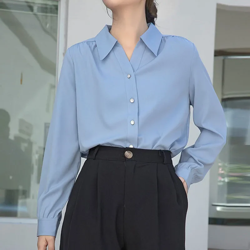 New Long Sleeve Turn Down Collar Women Shirt White Shirt Blouse Women Tops Blouses Shirts Blusas Para Mujer Camisas Blusas N308
New Long Sleeve Turn Down Collar Women Shirt White Shirt Blouse Women Tops Blouses Shirts Blusas Para Mujer Camisas Blusas N308