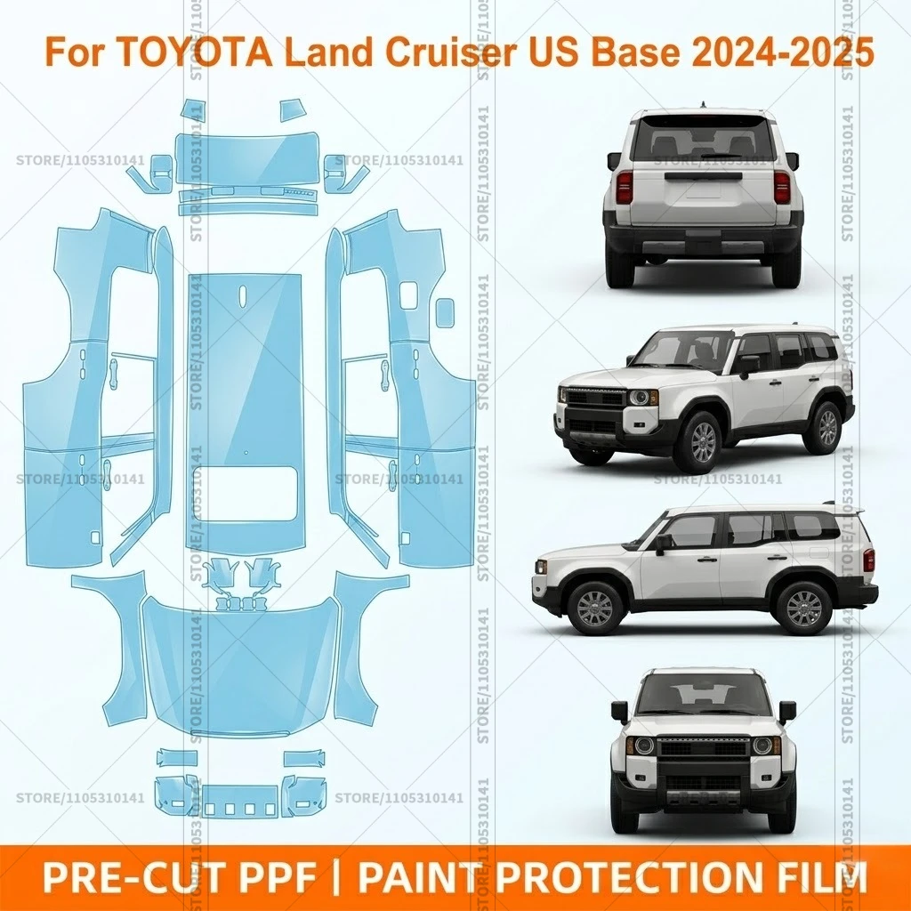 Pre-Cut Paint Protection Film PPF Transparent Bumper Protector Automotive Bra Car Film For Toyota Land Cruiser US Base 2024-2025
Pre-Cut Paint Protection Film PPF Transparent Bumper Protector Automotive Bra Car Film For Toyota Land Cruiser US Base 2024-2025