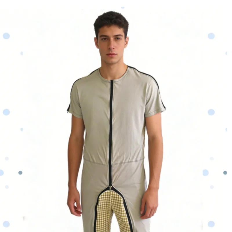 Men Pure Cotton Home Clothes Comfortable Soft Old People Training Pants Jumpsuit Adult ABDL Waterproof Washable Zipper Bodysuit
Men Pure Cotton Home Clothes Comfortable Soft Old People Training Pants Jumpsuit Adult ABDL Waterproof Washable Zipper Bodysuit