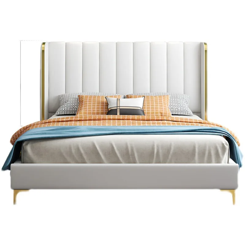 *Luxury Double Bed, Minimalist Modern Nordic Style, Solid Wood, 1.8m, Upholstered Leather, Trendy High-end Wedding Bed Set.
*Luxury Double Bed, Minimalist Modern Nordic Style, Solid Wood, 1.8m, Upholstered Leather, Trendy High-end Wedding Bed Set.