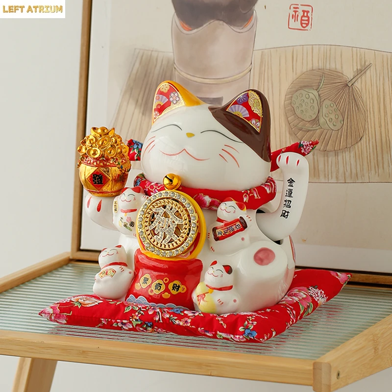 9 Inch Ceramic Beckoning Cat Maneki Neko Ornament Feng Shui Decoration Swing Lucky Fortune Cat Battery / USB Powered
9 Inch Ceramic Beckoning Cat Maneki Neko Ornament Feng Shui Decoration Swing Lucky Fortune Cat Battery / USB Powered