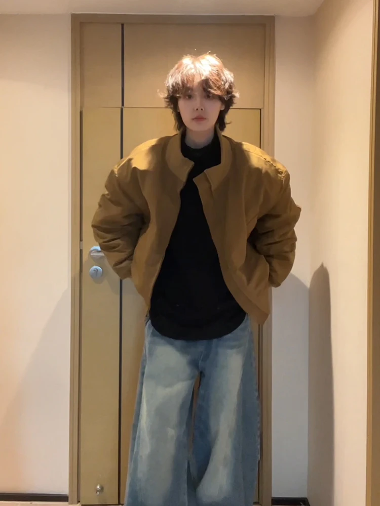 Мужское зимнее теплое хлопковое пальто Thiened Brown в американском ретро-стиле, верхняя одежда, теплая хлопковая одежда
Мужское зимнее теплое хлопковое пальто Thiened Brown в американском ретро-стиле, верхняя одежда, теплая хлопковая одежда