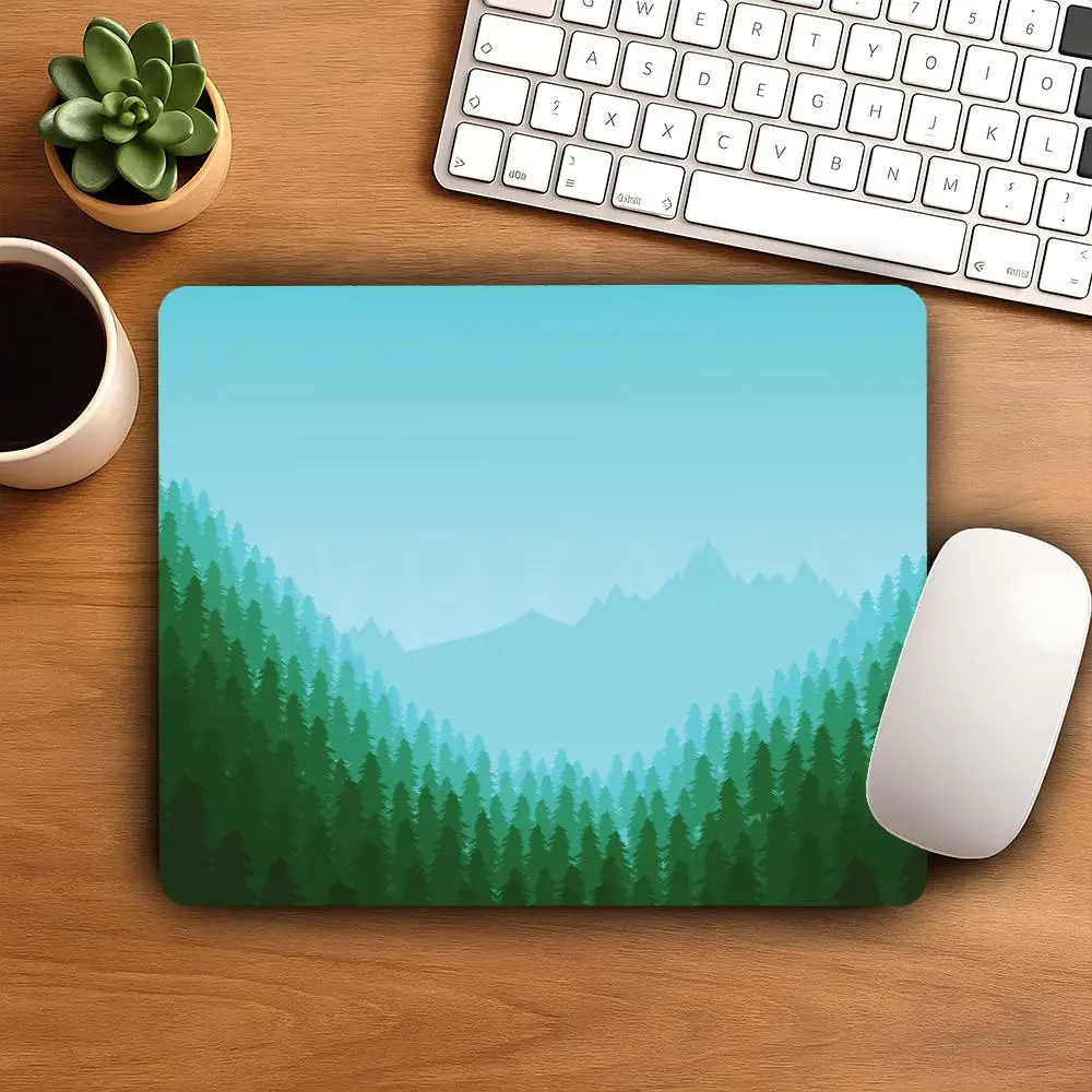 HYBXAXC Minimalist Forest Mountain Small Mouse Pad, Desk Mat, Non-Slip Rubber Base for Office Nature Aesthetic Decor
HYBXAXC Minimalist Forest Mountain Small Mouse Pad, Desk Mat, Non-Slip Rubber Base for Office Nature Aesthetic Decor