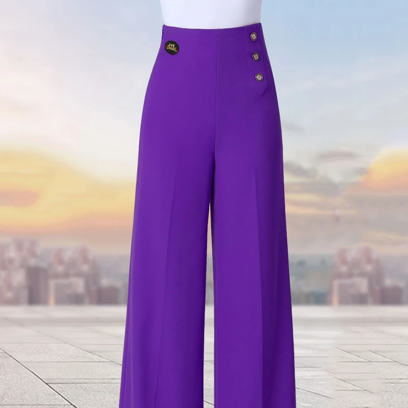 National Standard Dance Pants For Women Latin Dance Purple High Waisted Pants Dance Performance Costumes Ballroom Pants DN20096
National Standard Dance Pants For Women Latin Dance Purple High Waisted Pants Dance Performance Costumes Ballroom Pants DN20096