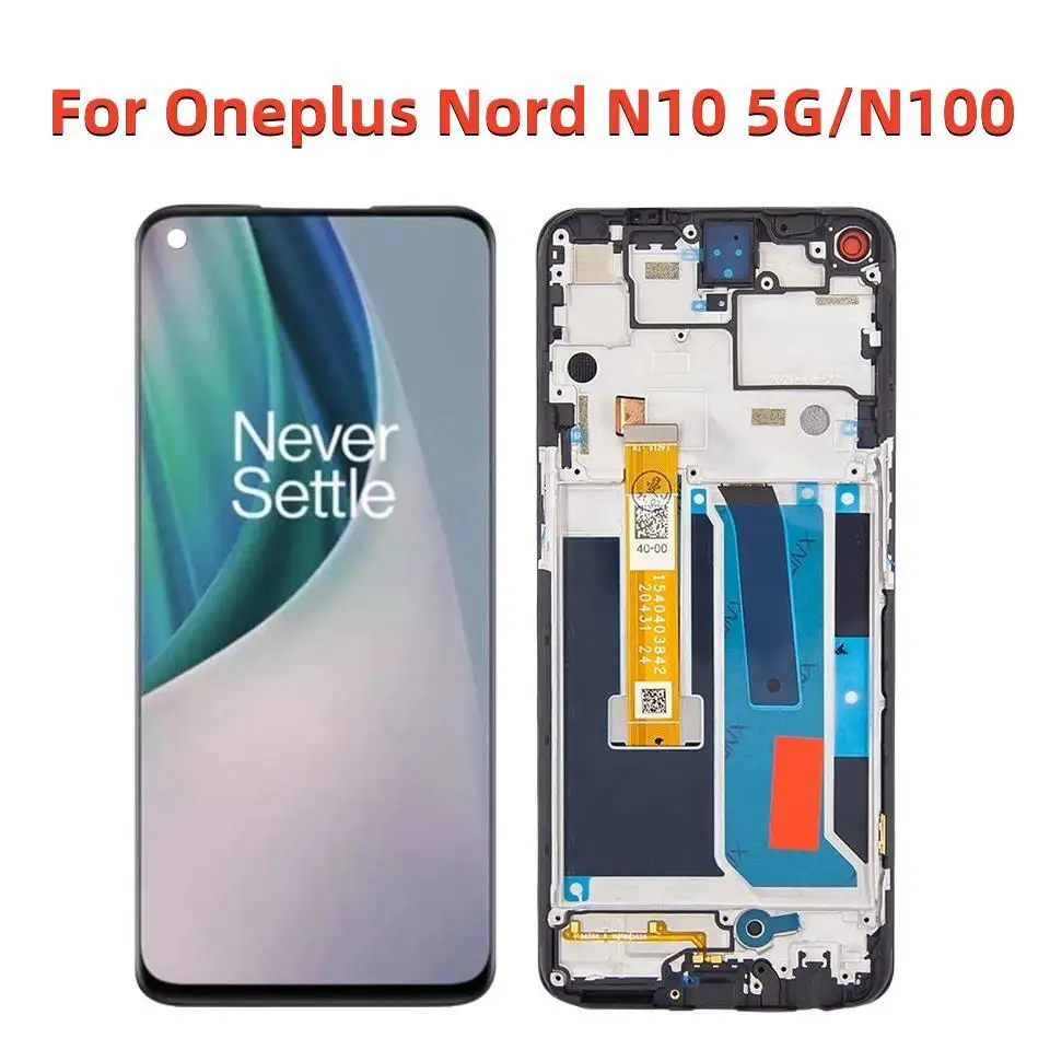 Original For Oneplus Nord N10 5G LCD Screen Display With Frame 6.49" For Nord 10 5G BE2029 Display Touch Screen Parts
Original For Oneplus Nord N10 5G LCD Screen Display With Frame 6.49" For Nord 10 5G BE2029 Display Touch Screen Parts