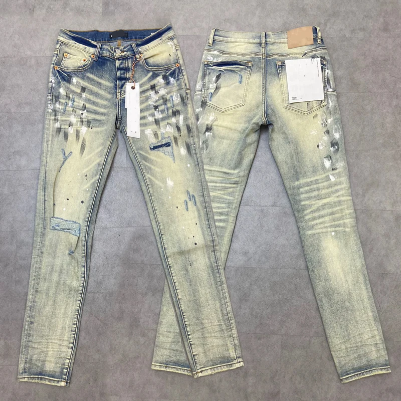 2024 Ripped Denim Purple Hip Hop Fashion Jeans Men's Women's Purple High-quality Outdoor Casual Pants
2024 Ripped Denim Purple Hip Hop Fashion Jeans Men's Women's Purple High-quality Outdoor Casual Pants