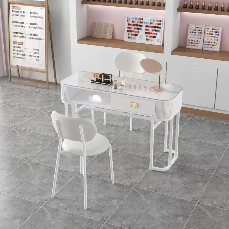 Cheap Glass Nail Desk Accessories Kawaii Aesthetic White Nail Desk Manicure Station Table Onglerie Professionnel Salon Furniture
Cheap Glass Nail Desk Accessories Kawaii Aesthetic White Nail Desk Manicure Station Table Onglerie Professionnel Salon Furniture