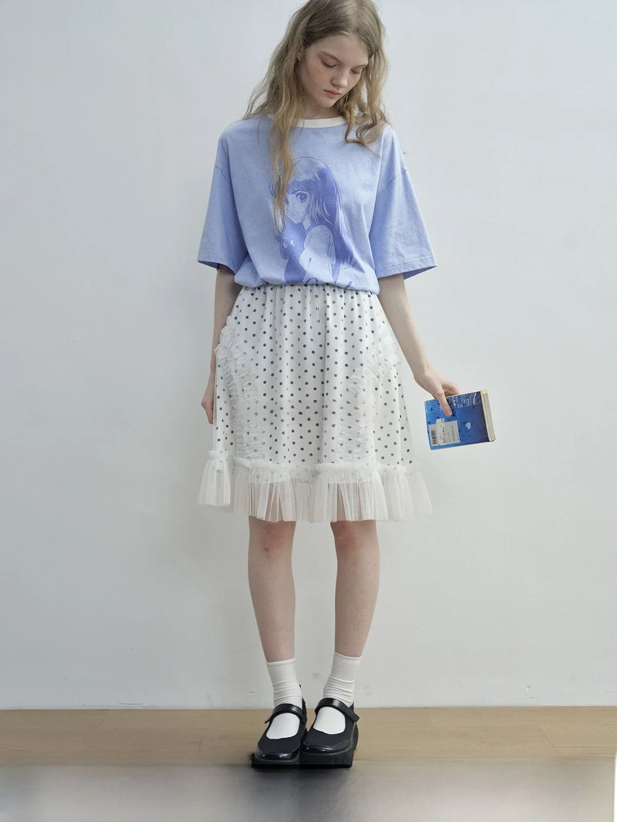 Новая женская летняя свободная короткая юбка Kokoasoko из сетки в горошек с завышенной талией, А-силуэт, из полиэстера
Новая женская летняя свободная короткая юбка Kokoasoko из сетки в горошек с завышенной талией, А-силуэт, из полиэстера