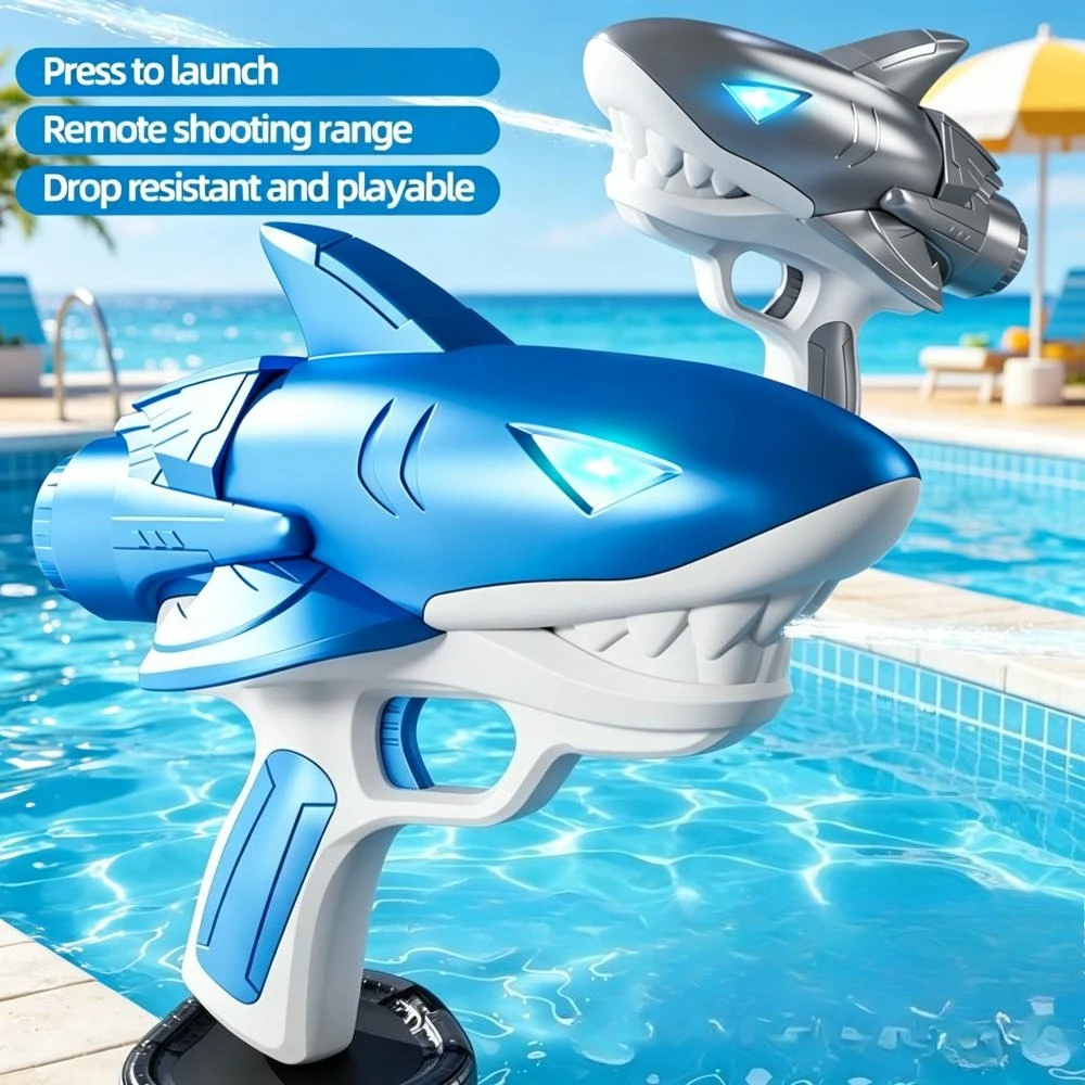 New Model Shark Electric Multi Shot Water Gun Children's Toy Summer Boy Water Sucking Spray Gun Beach Swimming Pool Toys
New Model Shark Electric Multi Shot Water Gun Children's Toy Summer Boy Water Sucking Spray Gun Beach Swimming Pool Toys