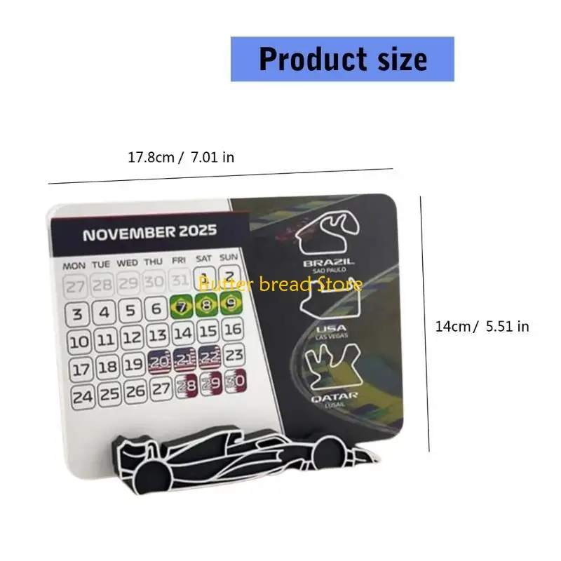 W89C Yearly Motorsport Event Calendar with Event Schedule 2025 Racing Schedule Calendar with Display Stand for Fan and Club
W89C Yearly Motorsport Event Calendar with Event Schedule 2025 Racing Schedule Calendar with Display Stand for Fan and Club