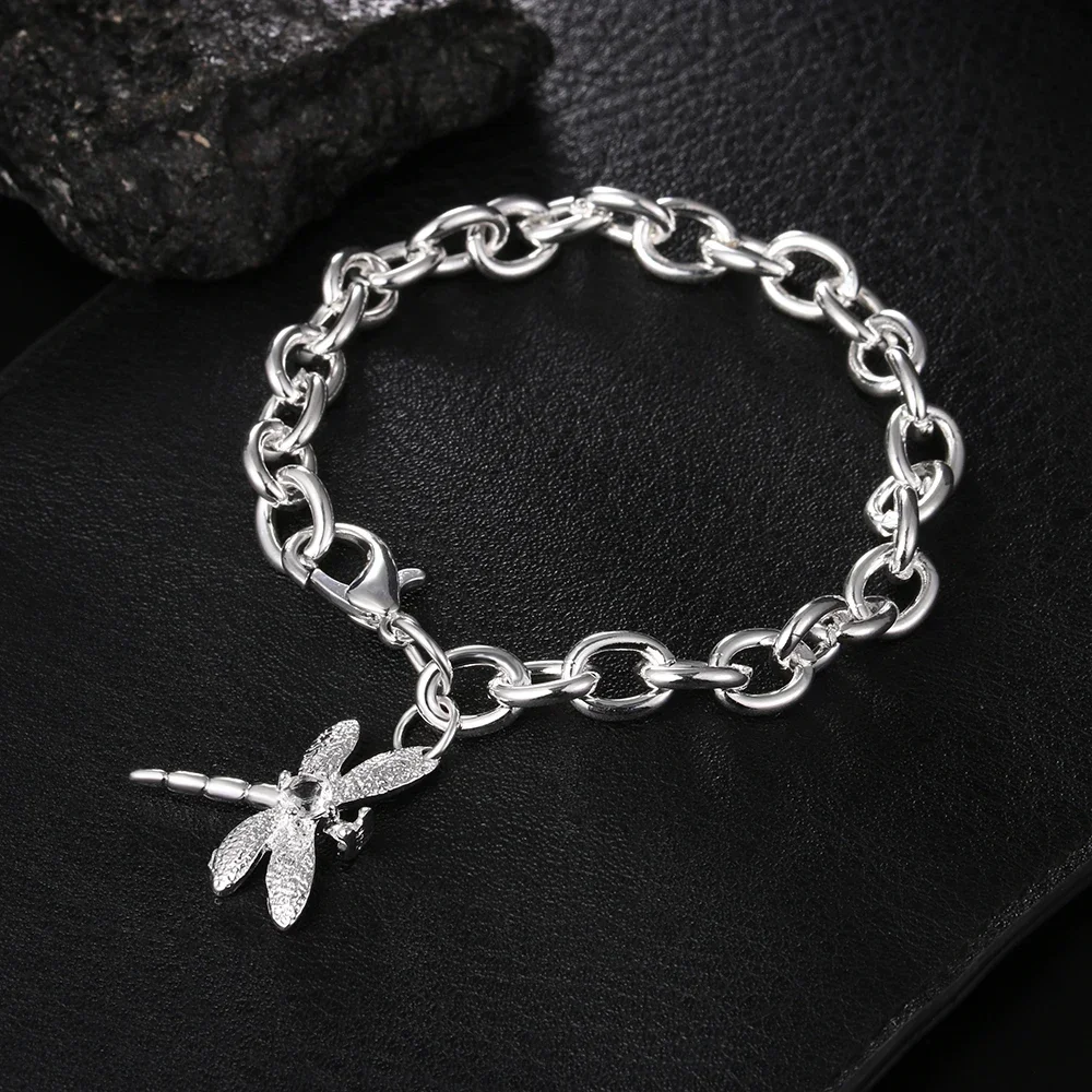 Hot New 925 Sterling Silver Bracelets For Women Hanging Zircon Dragonfly Chain Party Girl Christmas Day Gifts Jewelry
Hot New 925 Sterling Silver Bracelets For Women Hanging Zircon Dragonfly Chain Party Girl Christmas Day Gifts Jewelry
