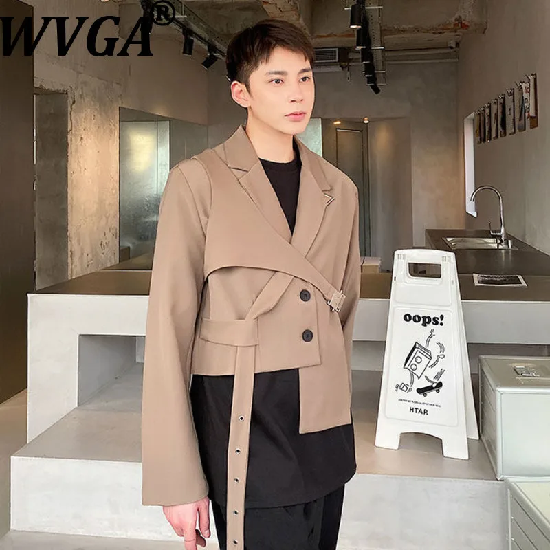 WVGA Spring Autumn New Men Tide Irregular Two-Piece Trendy Short Suit Jakcet Korean Style Niche Chic Casual Ribbon Blazer W17693
WVGA Spring Autumn New Men Tide Irregular Two-Piece Trendy Short Suit Jakcet Korean Style Niche Chic Casual Ribbon Blazer W17693