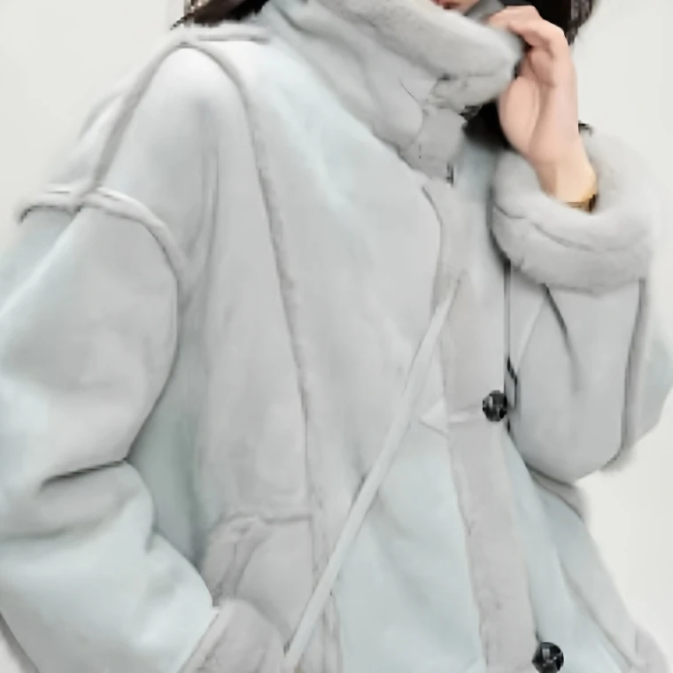 Blue Thiened Motorcycle Jaet Women's Loose Casual Stand Collar Winter New Sle Small Size Merging Design Sensation Outer...
Blue Thiened Motorcycle Jaet Women's Loose Casual Stand Collar Winter New Sle Small Size Merging Design Sensation Outer...