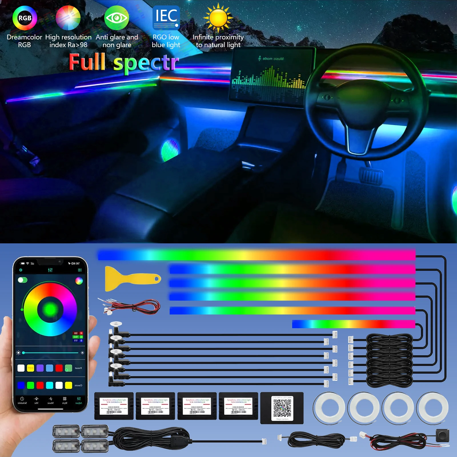 Универсальная неоновая лампа, аксессуар для интерьера автомобиля, 18 в 1, Usb, акриловая направляющая, комплект для украшения полосы, искусственное управление через приложение
Универсальная неоновая лампа, аксессуар для интерьера автомобиля, 18 в 1, Usb, акриловая направляющая, комплект для украшения полосы, искусственное управление через приложение