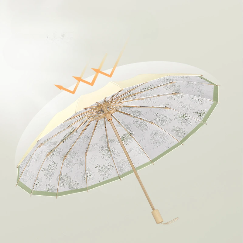 Sunshade Umbrella 16 Bone Triple Fold Color Glue Sunscreen and UV Protection Retro Rain and Rain Dual Use Sunshade Umbrella
Sunshade Umbrella 16 Bone Triple Fold Color Glue Sunscreen and UV Protection Retro Rain and Rain Dual Use Sunshade Umbrella