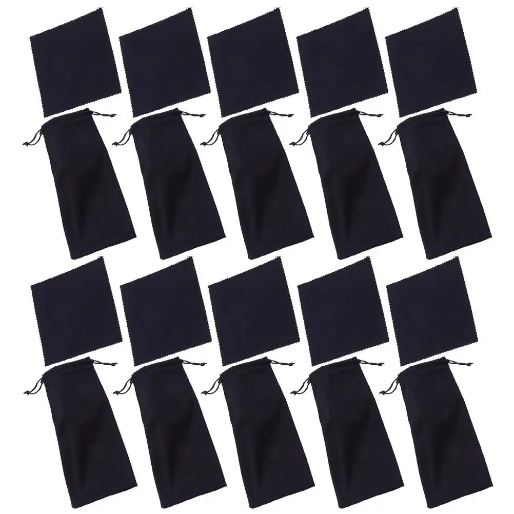 20 Sets Glasses Cloth Bags Anti-scratch Travel Eyewear Microfiber Cleaning Clothes Black Thin Drawstring Pouch Sunglasses
20 Sets Glasses Cloth Bags Anti-scratch Travel Eyewear Microfiber Cleaning Clothes Black Thin Drawstring Pouch Sunglasses