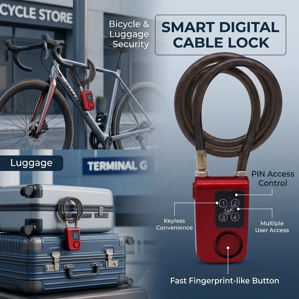 Smart Remote Control Electronic Lock For Bicycle Anti Theft Alarm Y787R Waterproof Design Long Battery Life
Smart Remote Control Electronic Lock For Bicycle Anti Theft Alarm Y787R Waterproof Design Long Battery Life