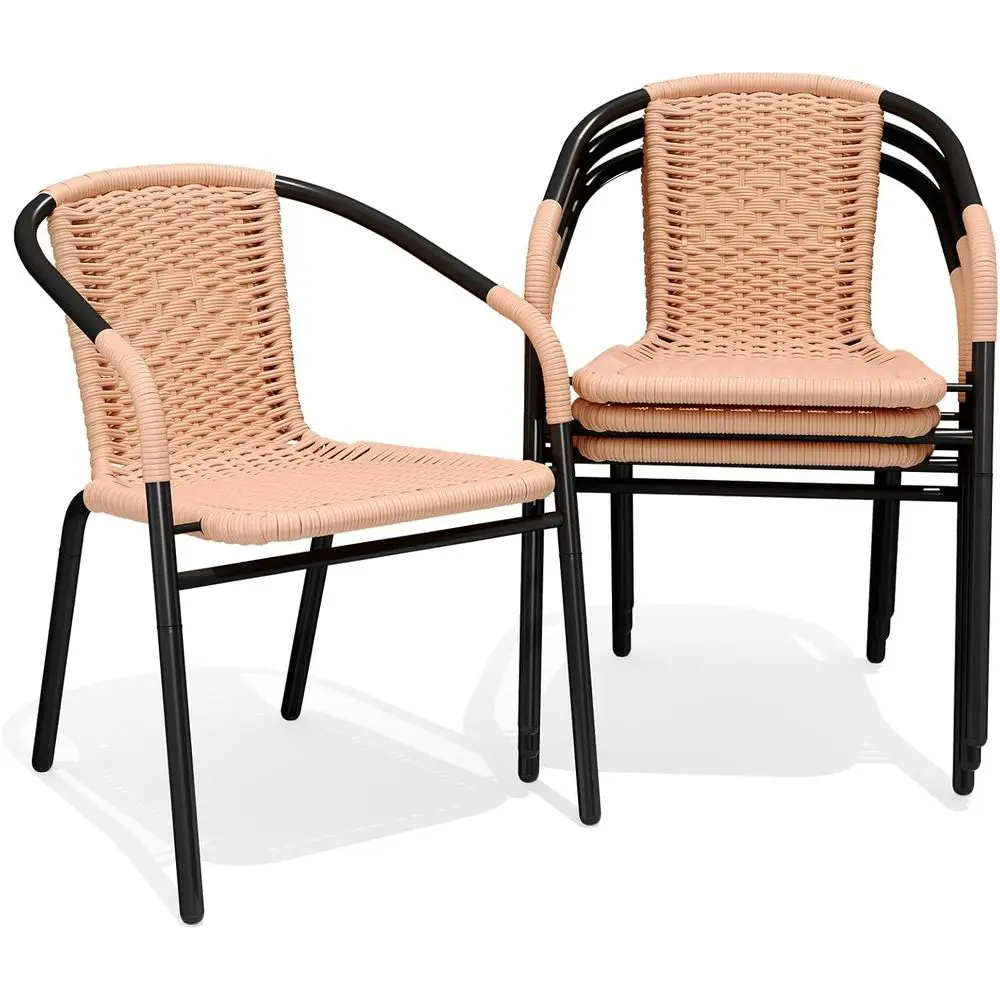 All-Weather Stackable Rattan Patio Dining Chairs Set of 4, Suitable for Outdoor, Garden, Restaurant Use, Beige
All-Weather Stackable Rattan Patio Dining Chairs Set of 4, Suitable for Outdoor, Garden, Restaurant Use, Beige