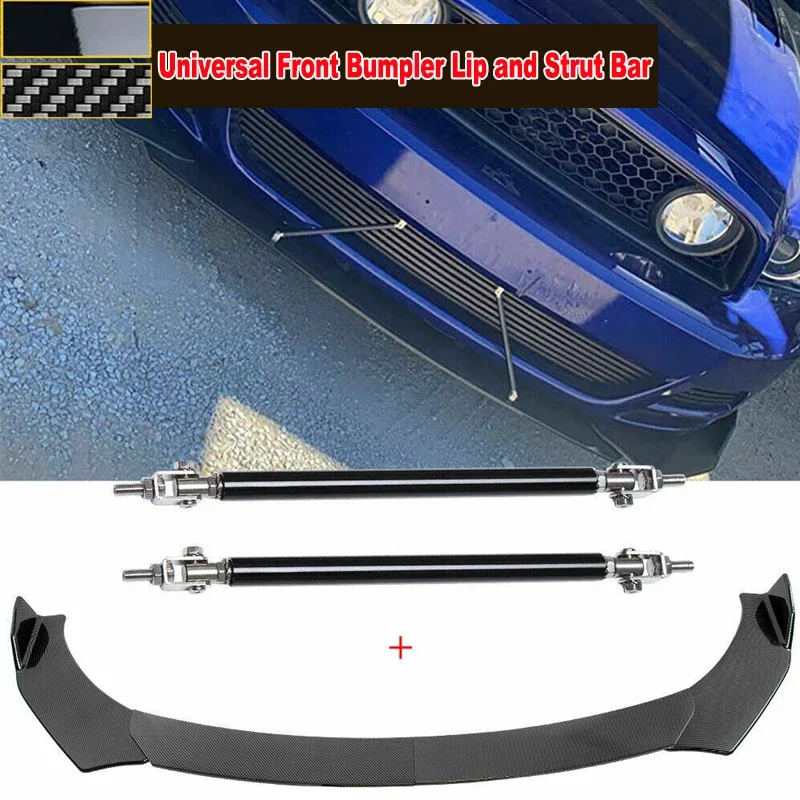 Universal Front Bumper Lip Spoiler Splitter For Ford Mustang GT 2014-2022 w/ Support Strut Rod Body Kit Guards Car Accessories
Universal Front Bumper Lip Spoiler Splitter For Ford Mustang GT 2014-2022 w/ Support Strut Rod Body Kit Guards Car Accessories