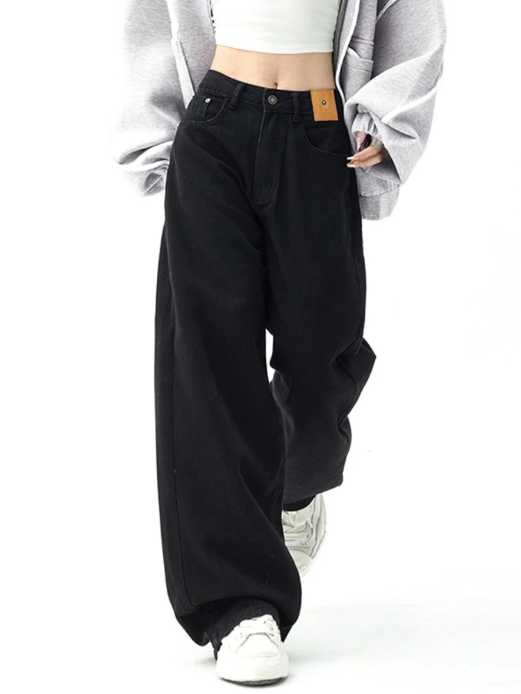 Summer Black Y2K Vintage Jeans Women High Waist Loose Causal Denim Pants Female Pockets High Street Fashion Wide Leg Pants 2023
Summer Black Y2K Vintage Jeans Women High Waist Loose Causal Denim Pants Female Pockets High Street Fashion Wide Leg Pants 2023