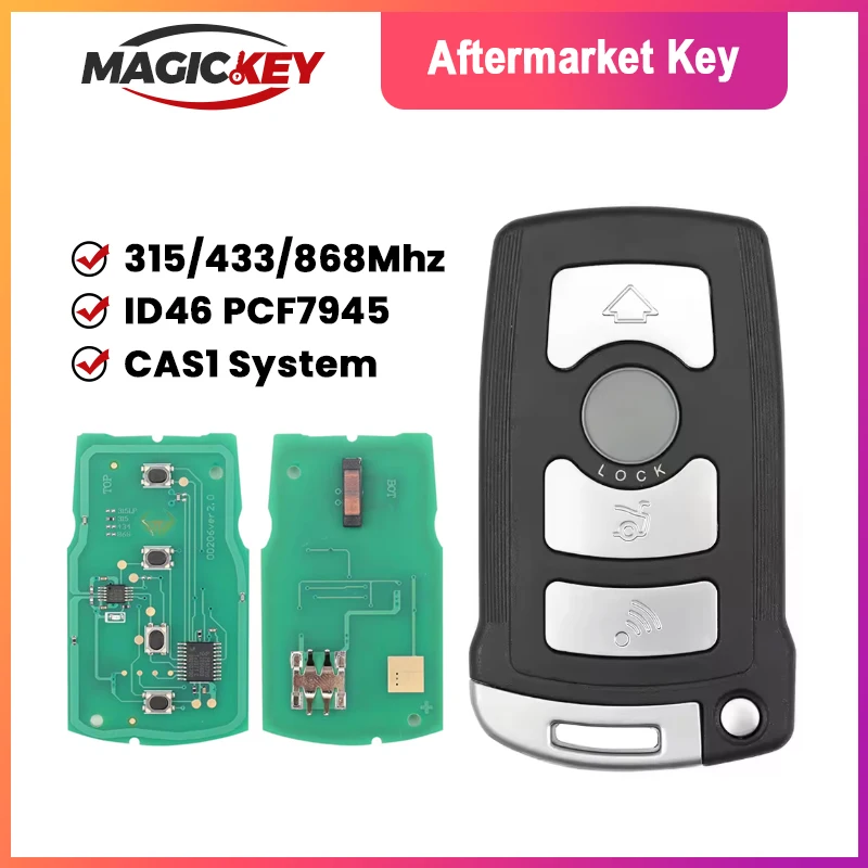 MAGICKEY Car Remote Key For BMW 7 Series E65 E66 CAS1 System 315/433/868Mhz ID46 PCF7945 Chip Replacement Auto Smart Control
MAGICKEY Car Remote Key For BMW 7 Series E65 E66 CAS1 System 315/433/868Mhz ID46 PCF7945 Chip Replacement Auto Smart Control