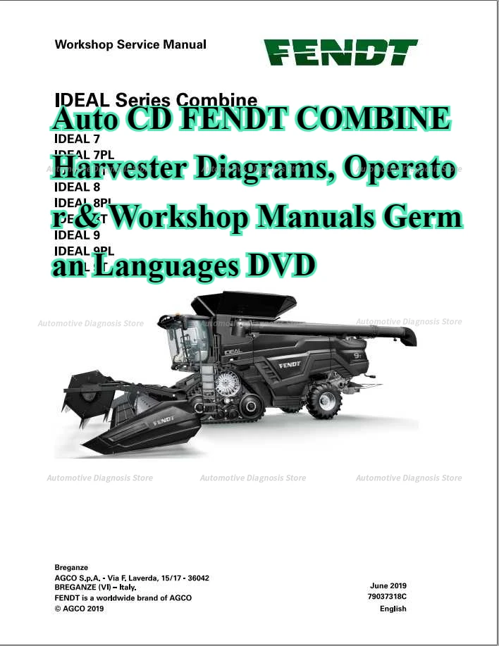 Auto CD FENDT COMBINE Harvester Diagrams, Operator & Workshop Manuals German Languages DVD
Auto CD FENDT COMBINE Harvester Diagrams, Operator & Workshop Manuals German Languages DVD