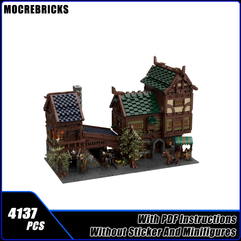 Средневековая модульная архитектура серии MOC, трехэтажная таверна, модульные строительные блоки, наборы моделей, кирпичи «сделай сам», игрушка для мальчика, рождественский подарок
Средневековая модульная архитектура серии MOC, трехэтажная таверна, модульные строительные блоки, наборы моделей, кирпичи «сделай сам», игрушка для мальчика, рождественский подарок