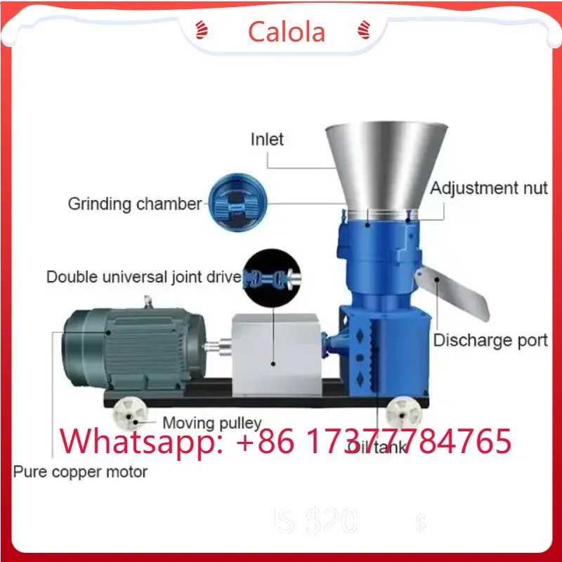 Livestock Poultry Feed Pellet Machine, Animal Pelletizer for Cattle Sheep Rabbit Bird Feed
Livestock Poultry Feed Pellet Machine, Animal Pelletizer for Cattle Sheep Rabbit Bird Feed