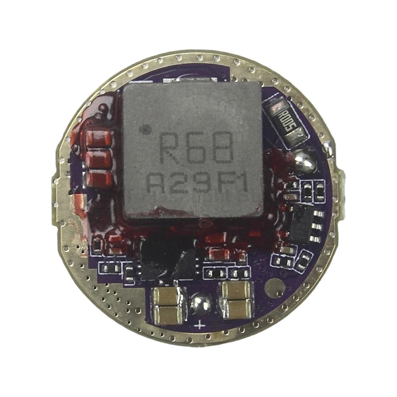 High Power B68 22mm 8A 3V - 4.2V 1-cell 7-Mode Boost Flashlight Driver Board for 6V LED
High Power B68 22mm 8A 3V - 4.2V 1-cell 7-Mode Boost Flashlight Driver Board for 6V LED