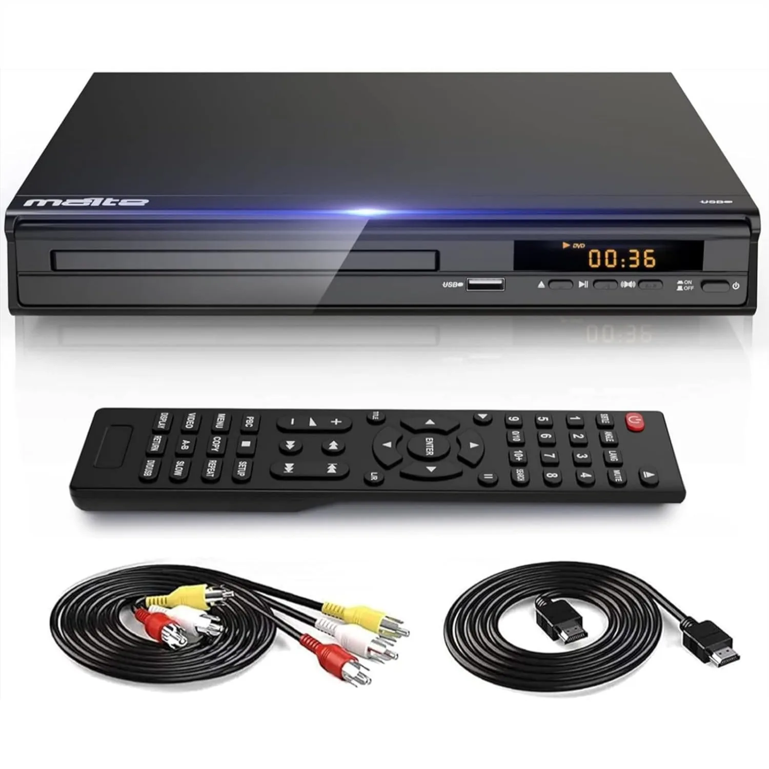 All Region Free DVD Player with HDMI AV Output for TV, USB & Mic Input, Includes Cables and Remote
All Region Free DVD Player with HDMI AV Output for TV, USB & Mic Input, Includes Cables and Remote