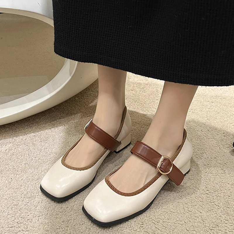Women Mid Heels Shoes Chunky Shallow Square Toe Shoes New Spring 2024 Designer Dress Lolita Casual Cozy English Style simple
Women Mid Heels Shoes Chunky Shallow Square Toe Shoes New Spring 2024 Designer Dress Lolita Casual Cozy English Style simple