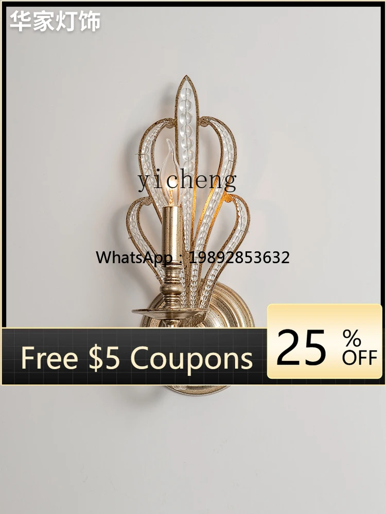 Living Room Wall Lamp Vintage Wall Bedroom Bedside Aisle Corridor Candle Crystal Wall Lamp 
Living Room Wall Lamp Vintage Wall Bedroom Bedside Aisle Corridor Candle Crystal Wall Lamp