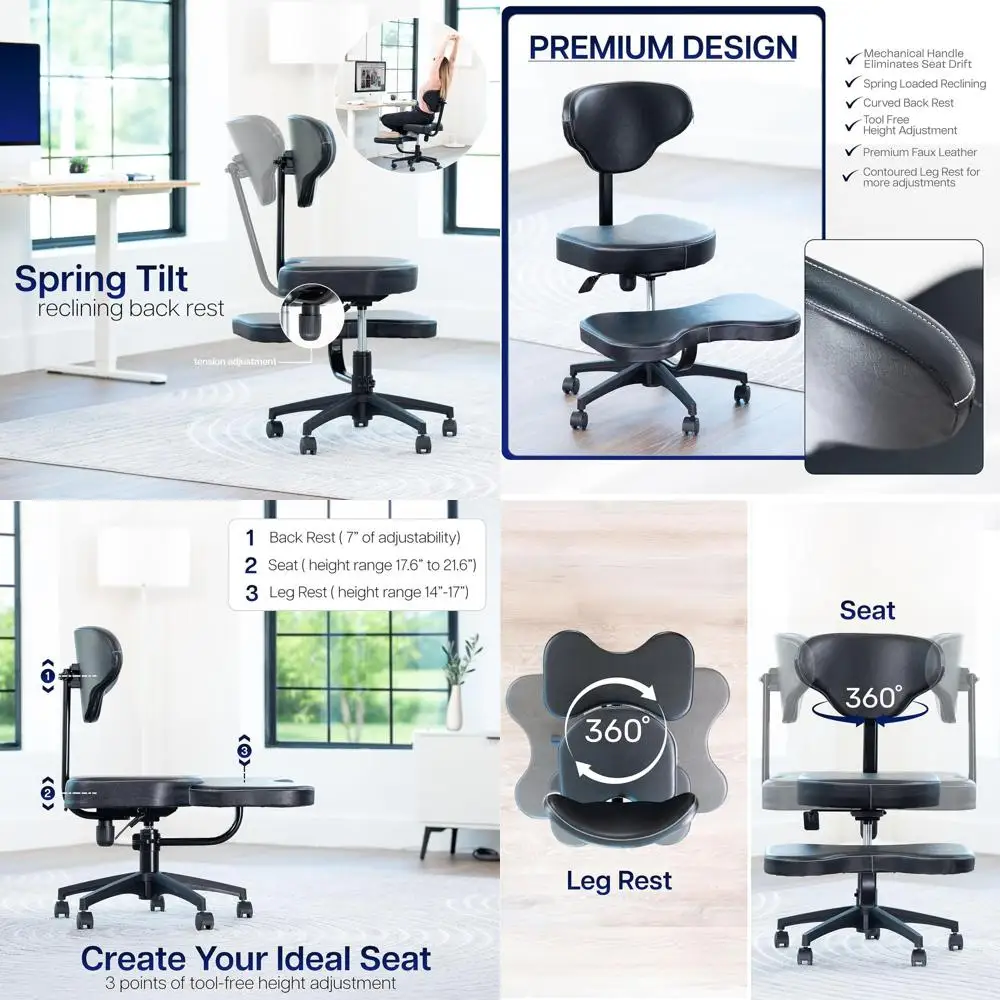 Height-Adjustable Black Legged Office Chair with Back Support for Yoga, Meditation, and ADHD Focus
Height-Adjustable Black Legged Office Chair with Back Support for Yoga, Meditation, and ADHD Focus