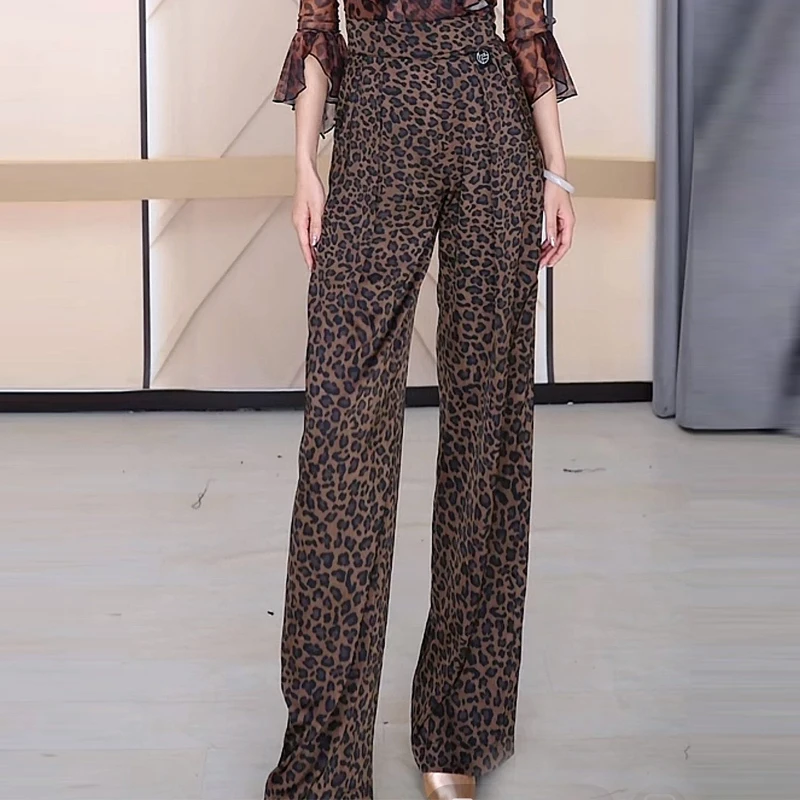 High Waist Leopard Latin Dance Pants Women Ballroom Dance Trousers Adults Female Modern Dancing Pants Pracitce Wear SL15743
High Waist Leopard Latin Dance Pants Women Ballroom Dance Trousers Adults Female Modern Dancing Pants Pracitce Wear SL15743