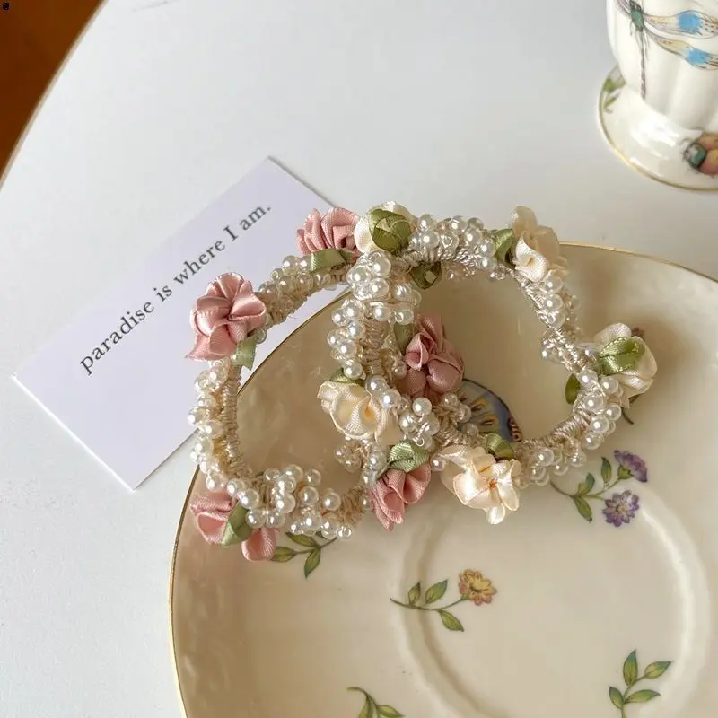 2pcs Faux Pearl Flower Hair Scrunchies For Women Elegant Vintage Fabric Hair Ties Sweet Hair Accessories For Daily Hairstyles
2pcs Faux Pearl Flower Hair Scrunchies For Women Elegant Vintage Fabric Hair Ties Sweet Hair Accessories For Daily Hairstyles