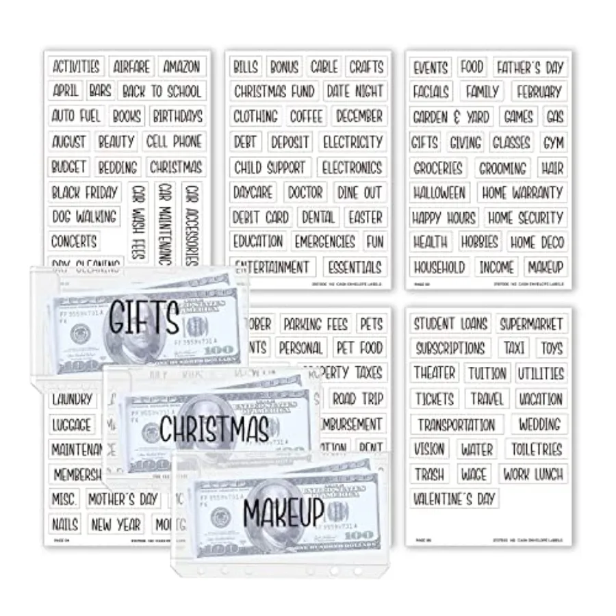 Mageeki 142 Pcs Budget Stickers for Cash Envelopes, Budget Binder Labels Vinyl Stickers for A6 Binder, Finance Planners and Mon
Mageeki 142 Pcs Budget Stickers for Cash Envelopes, Budget Binder Labels Vinyl Stickers for A6 Binder, Finance Planners and Mon