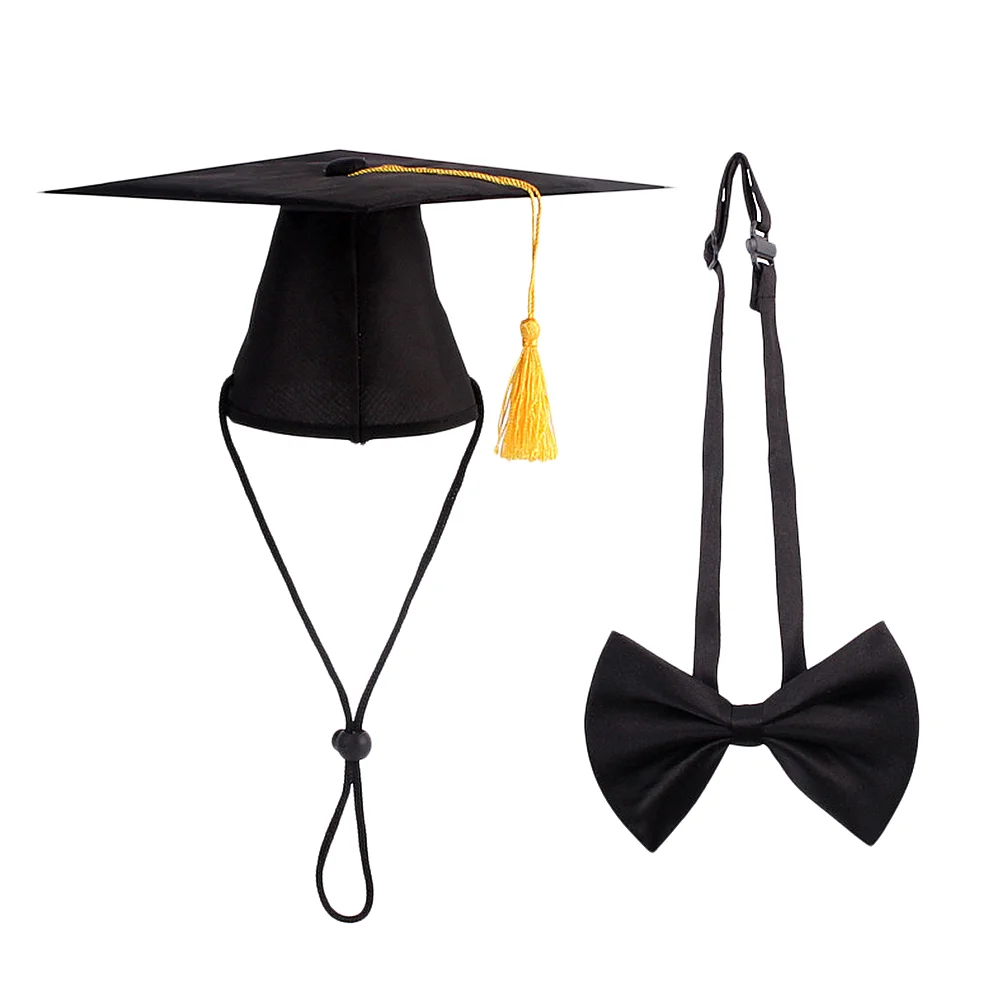 1 Set of Birthday Hat Doctorial Hat Set Reusable Pet Hat Bow Tie Set Glittering Pet Birthday Party Hat (Black)
1 Set of Birthday Hat Doctorial Hat Set Reusable Pet Hat Bow Tie Set Glittering Pet Birthday Party Hat (Black)