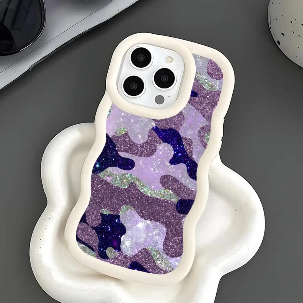 Shining Bling Camouflage Phone Case for iPhone 17 16 15 14 13 12 11 Air Pro Max Plus White Soft TPU Wavy Edge Cover
Shining Bling Camouflage Phone Case for iPhone 17 16 15 14 13 12 11 Air Pro Max Plus White Soft TPU Wavy Edge Cover