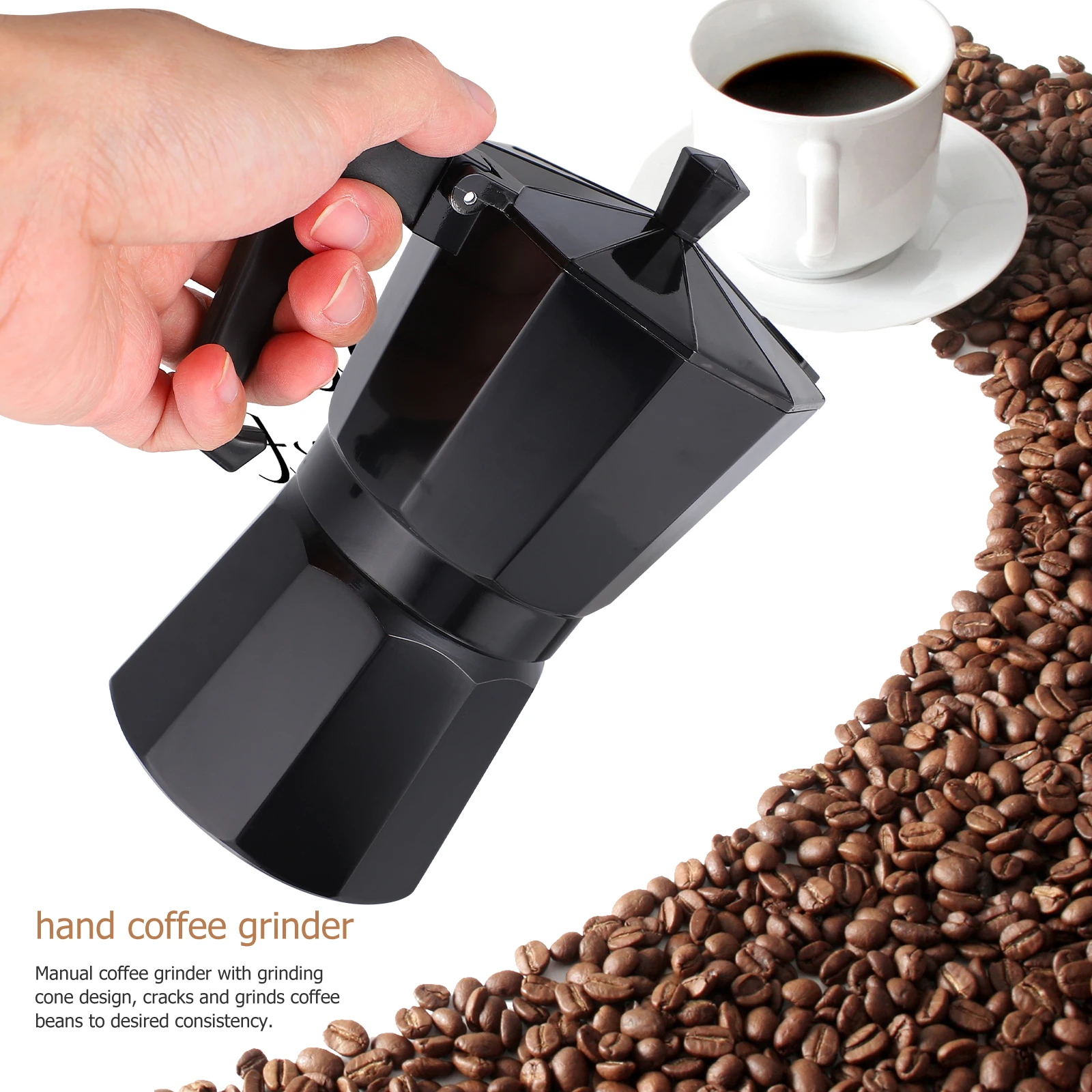 Aluminum Coffee Maker Stovetop Espresso Pot 300Ml 6 Cups Octagonal Kitchen Accessories For Home Office Use Coffee Brewer
Aluminum Coffee Maker Stovetop Espresso Pot 300Ml 6 Cups Octagonal Kitchen Accessories For Home Office Use Coffee Brewer